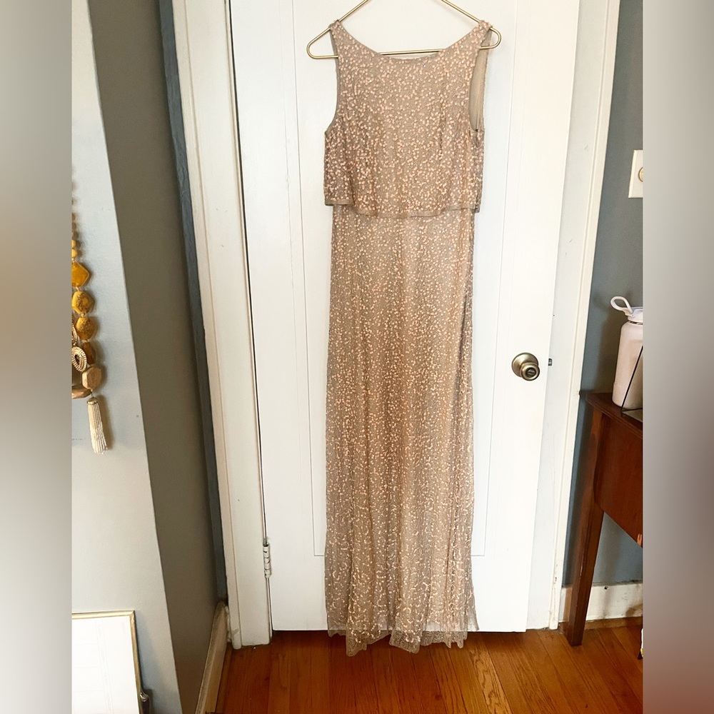 Adrianna Papell Formal Cocktail Sequen Dress